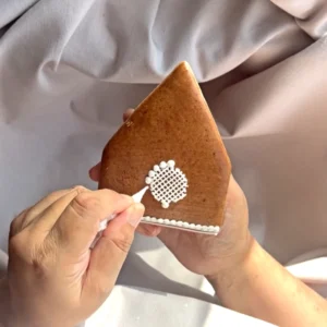 Decorating the Gingerbread House Gables-2